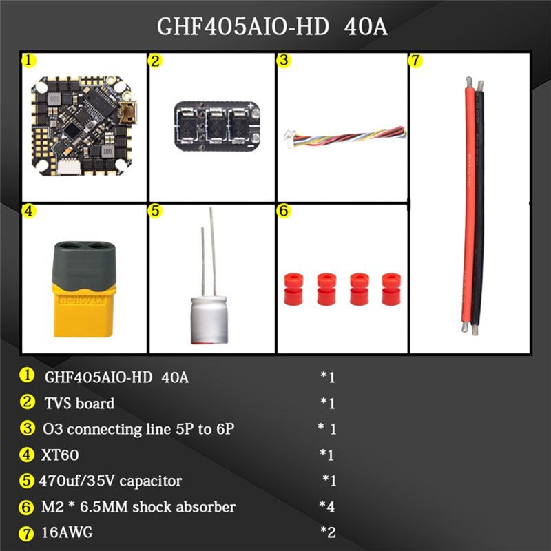 ABTI-GHF405AIO-HD 40A AIO Uçuş - Drone Racing Flight Controller incelemesi ve fiyatı