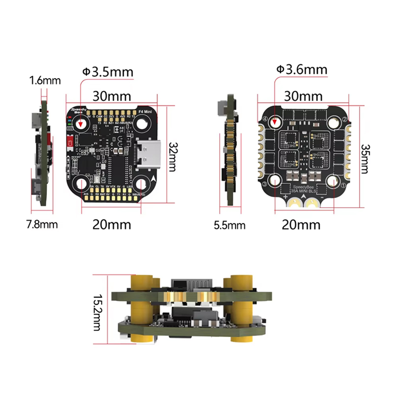 SpeedyBee F4 MINI Uçuş Kontrol - Drone Racing Flight Controller incelemesi ve fiyatı