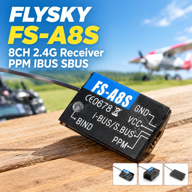 FS-A8S 2.4G 8 Kanallı Mini RC  - Drone Racing Receiver incelemesi ve fiyatı
