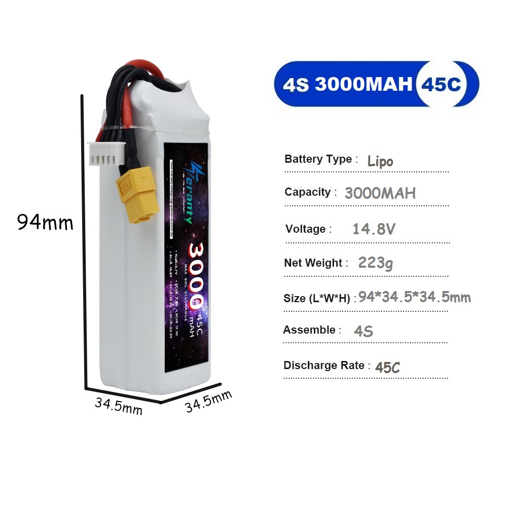 4S LiPo Pil 14.8V 1500mah 1800 - Drone Racing Battery incelemesi ve fiyatı