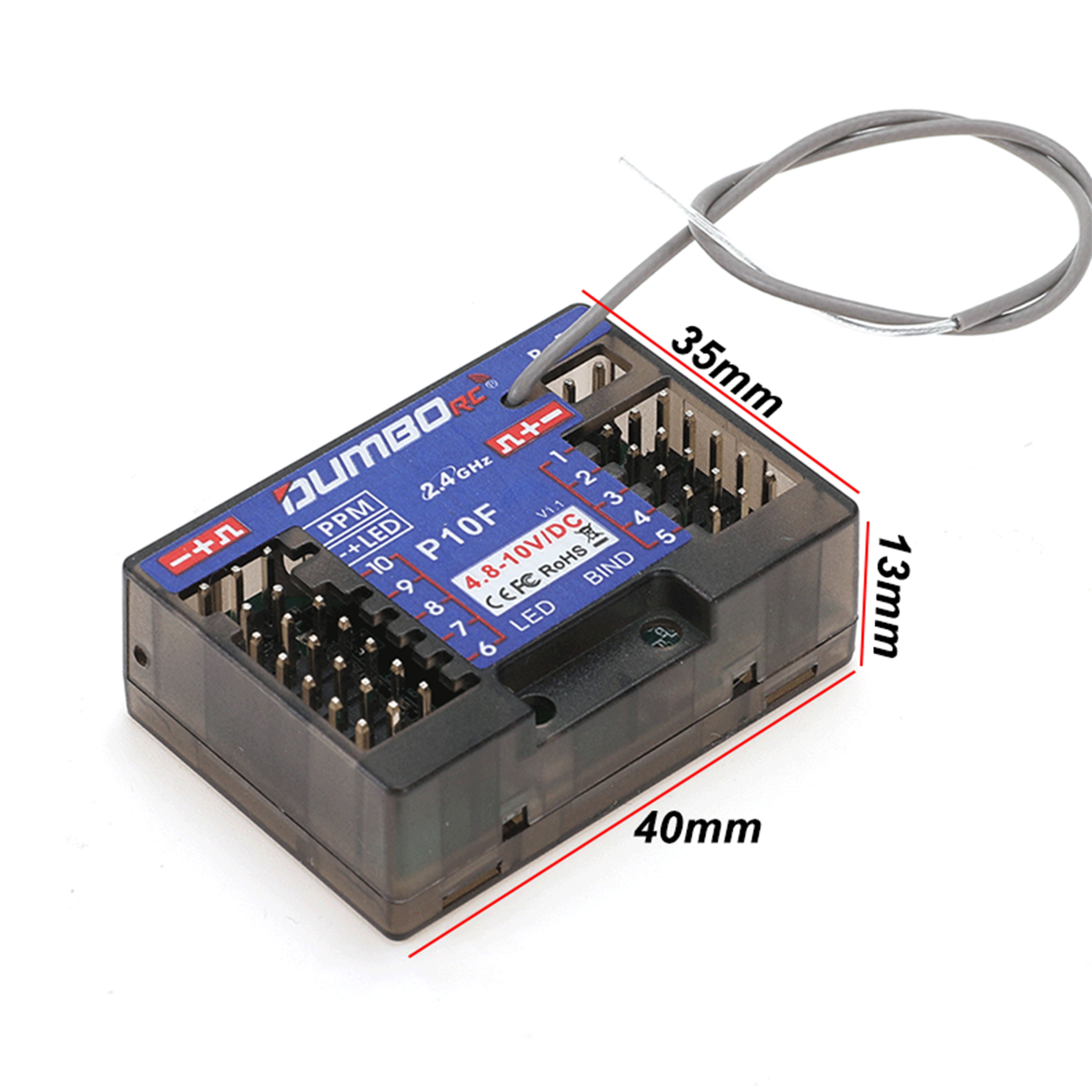 DUMBORC P10F P10FG 10CH 2.4 GH - Drone Racing Receiver incelemesi ve fiyatı